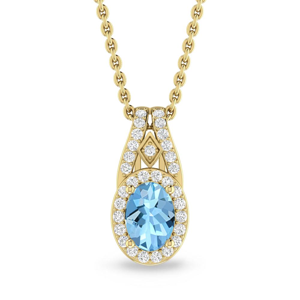 Yellow Gold - Aquamarine