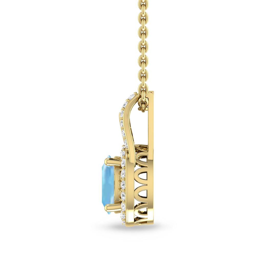 Yellow Gold - Aquamarine