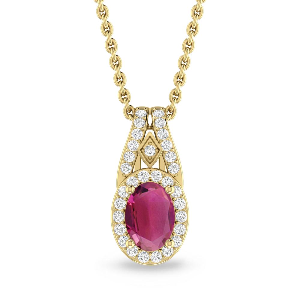 Yellow Gold - Pink Tourmaline