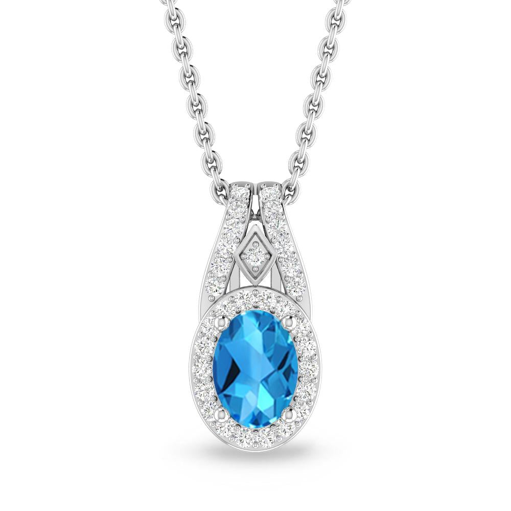 White Gold - Blue Topaz