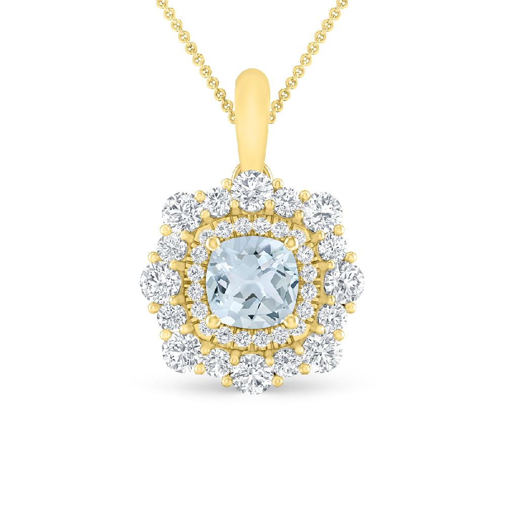 Yellow Gold - Aquamarine