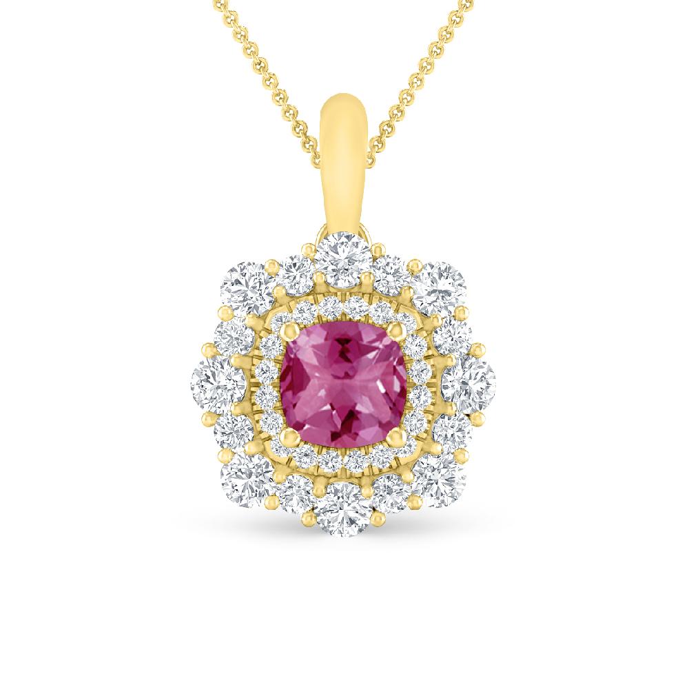 Yellow Gold - Pink Tourmaline