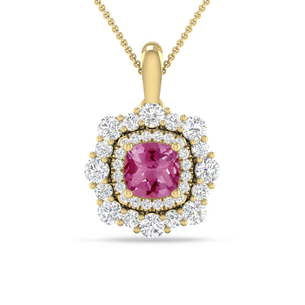 Yellow Gold - Pink Tourmaline