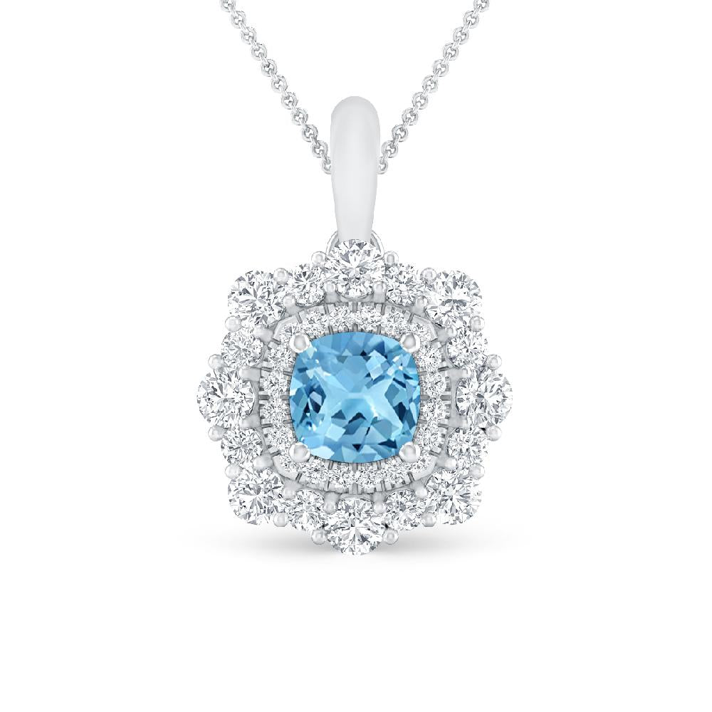 White Gold - Blue Topaz