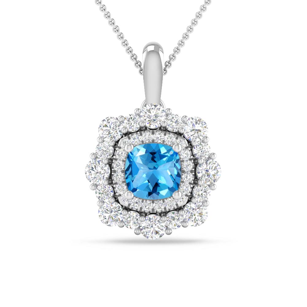 White Gold - Blue Topaz