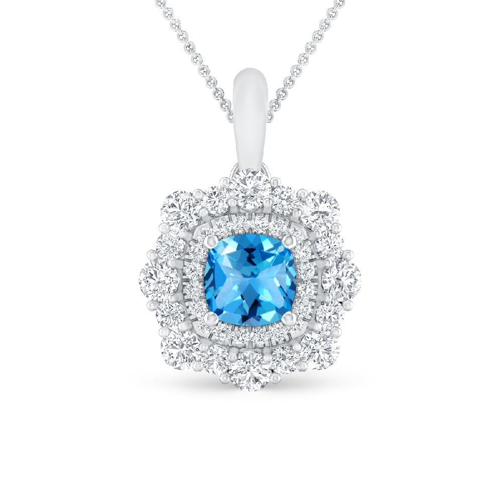 White Gold - Blue Topaz