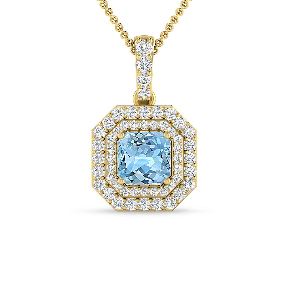 Yellow Gold - Aquamarine