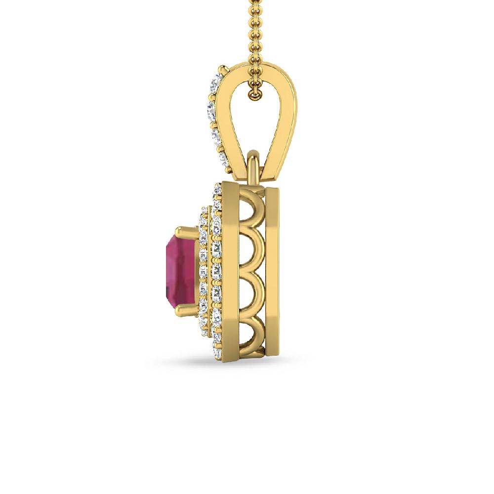 Yellow Gold - Pink Tourmaline