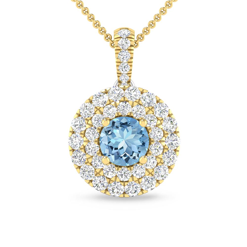 Yellow Gold - Aquamarine