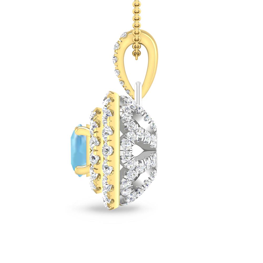 Yellow Gold - Aquamarine