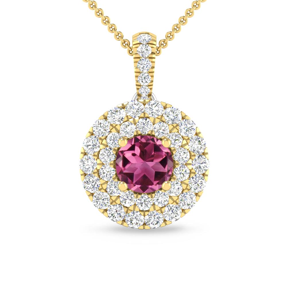 Yellow Gold - Pink Tourmaline