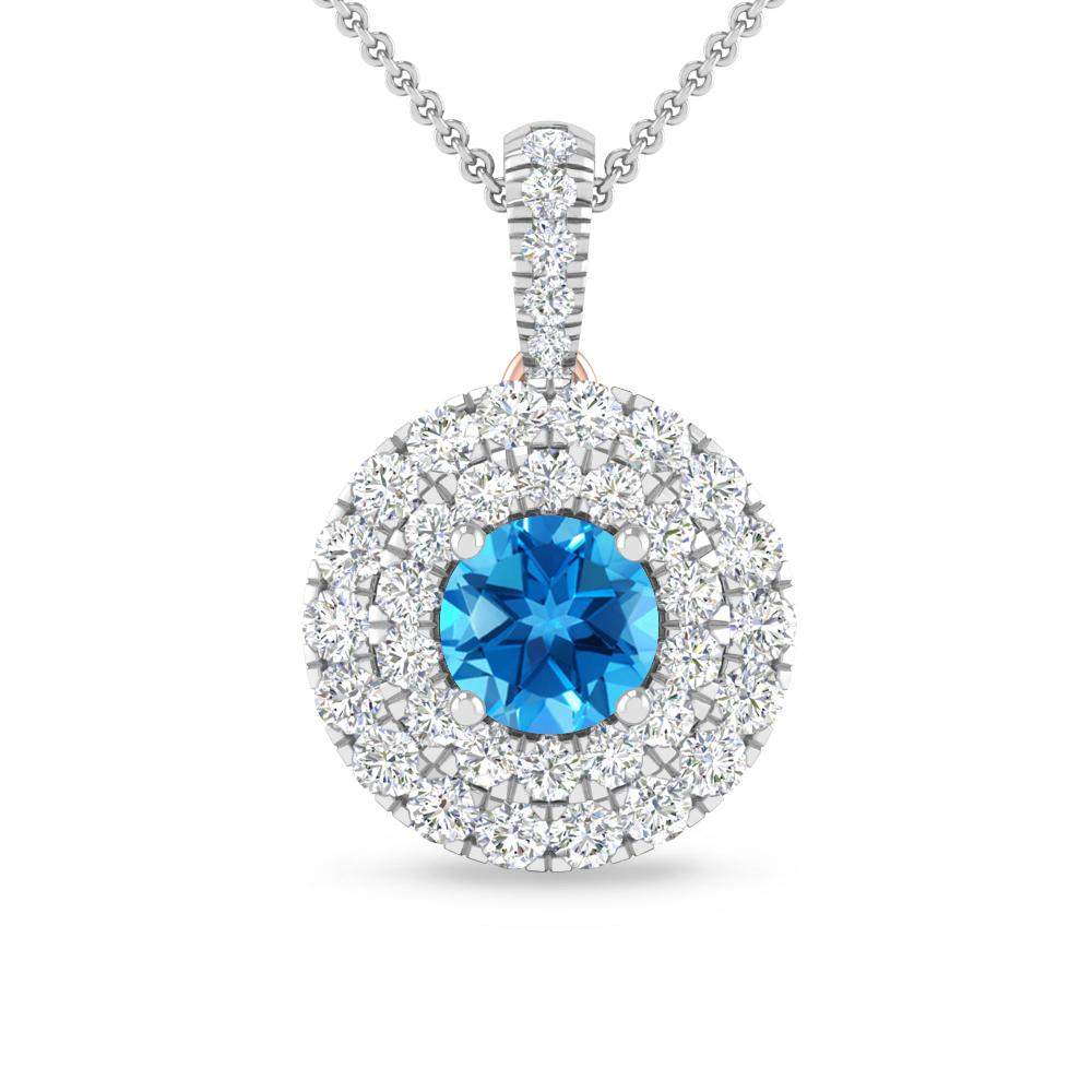 White Gold - Blue Topaz