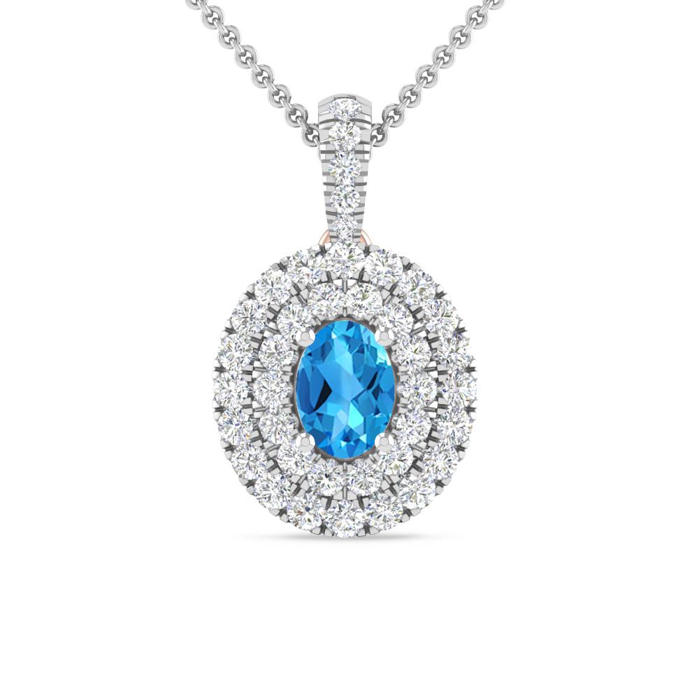 White Gold - Blue Topaz