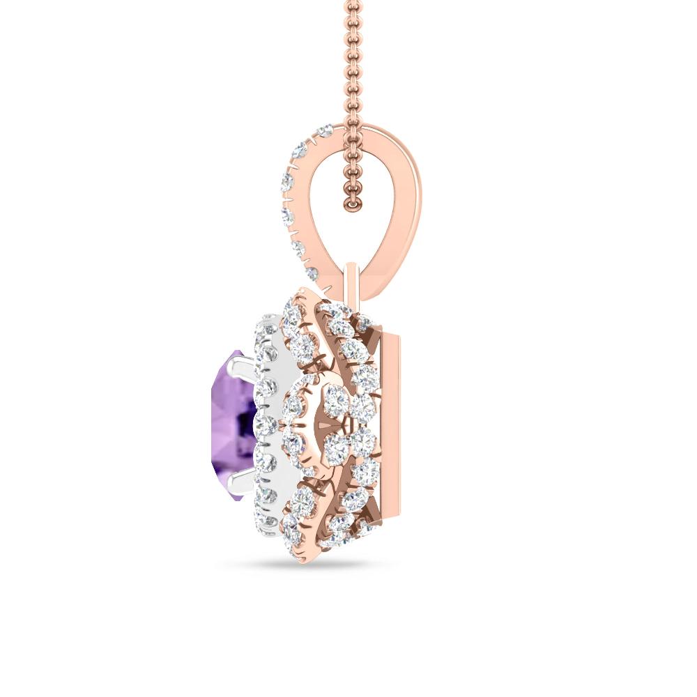 Rose Gold/White Gold - Amethyst