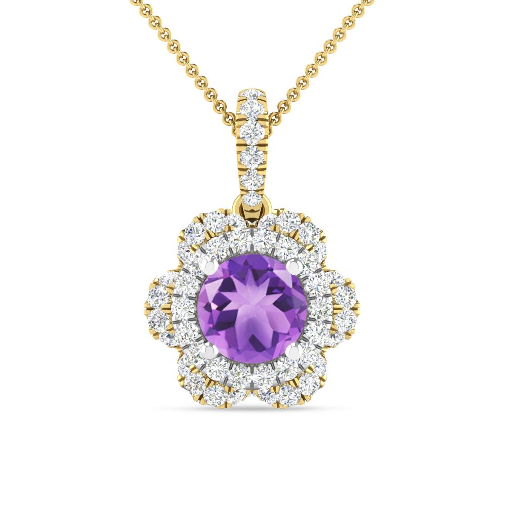 Yellow Gold/White Gold - Amethyst