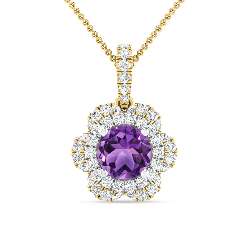 Yellow Gold/White Gold - Amethyst