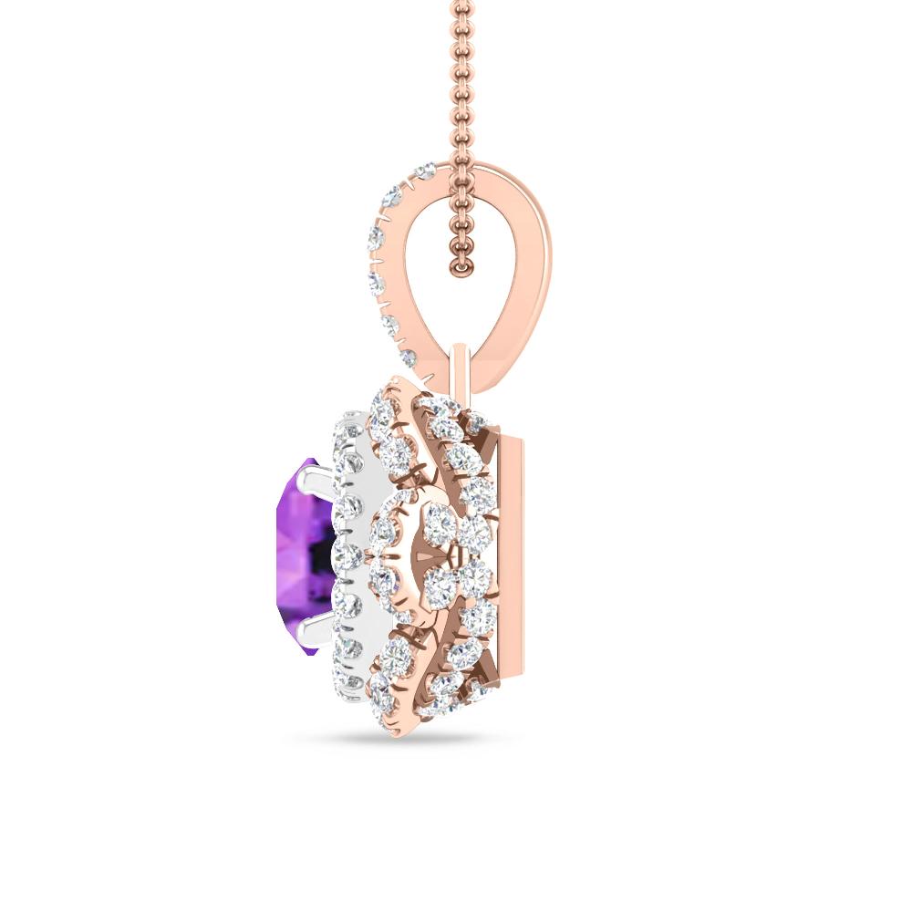 Rose Gold/White Gold - Amethyst