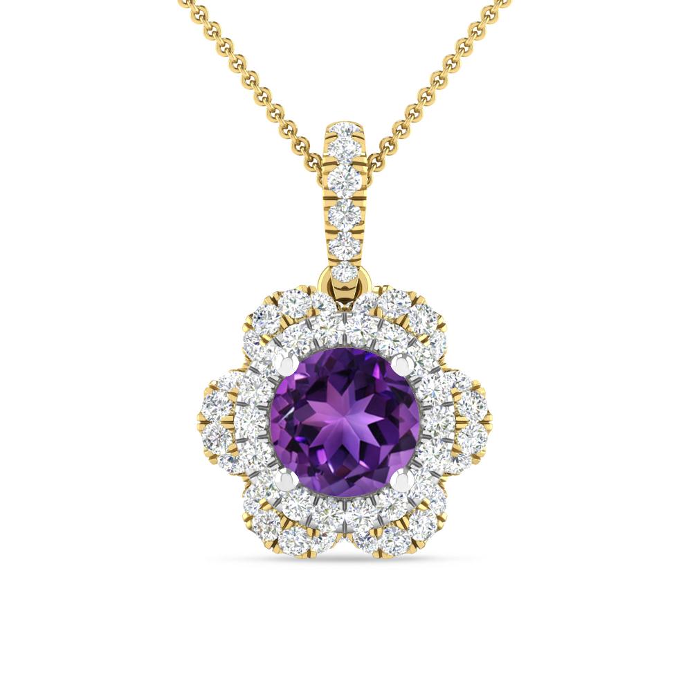 Yellow Gold/White Gold - Amethyst