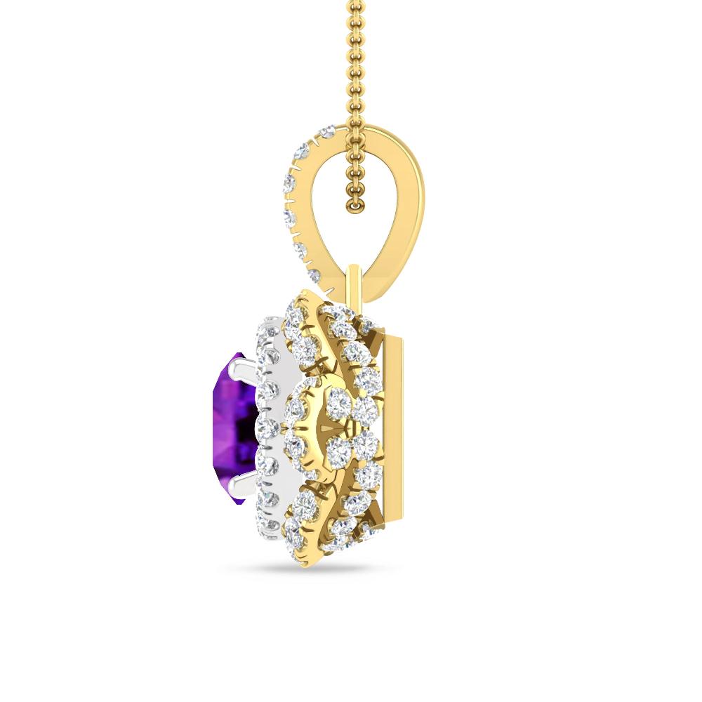 Yellow Gold/White Gold - Amethyst