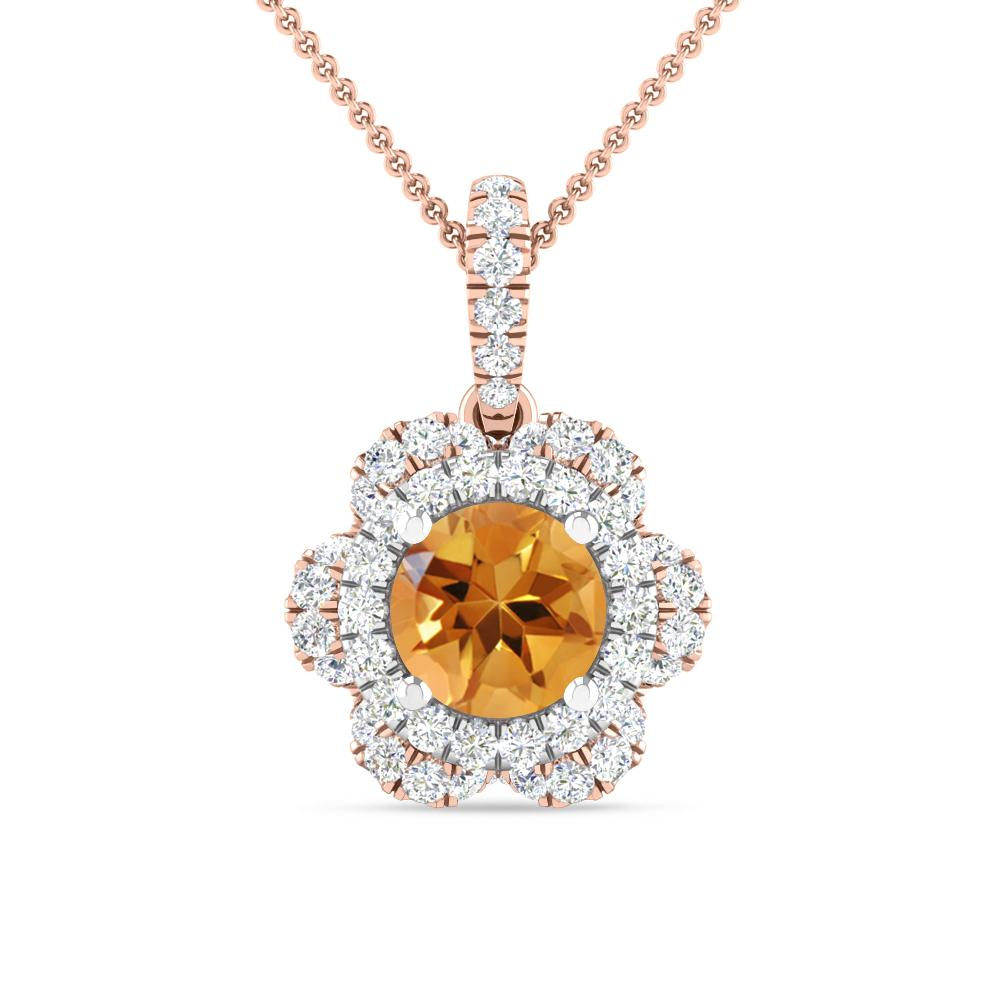 Rose Gold/White Gold - Citrine