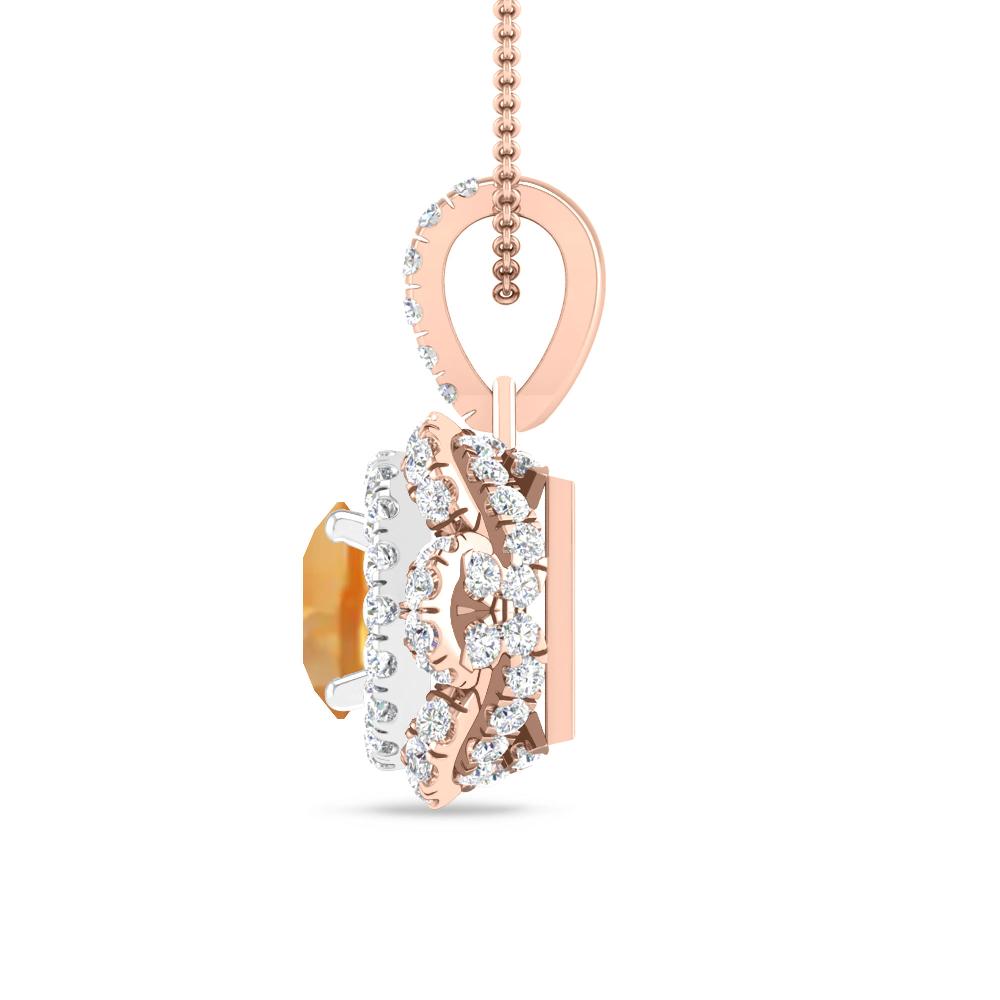 Rose Gold/White Gold - Citrine