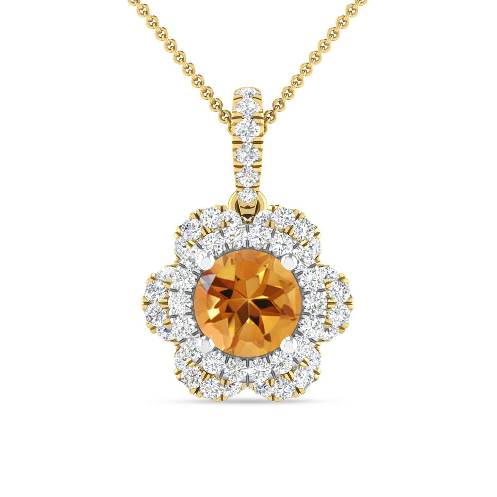 Yellow Gold/White Gold - Citrine