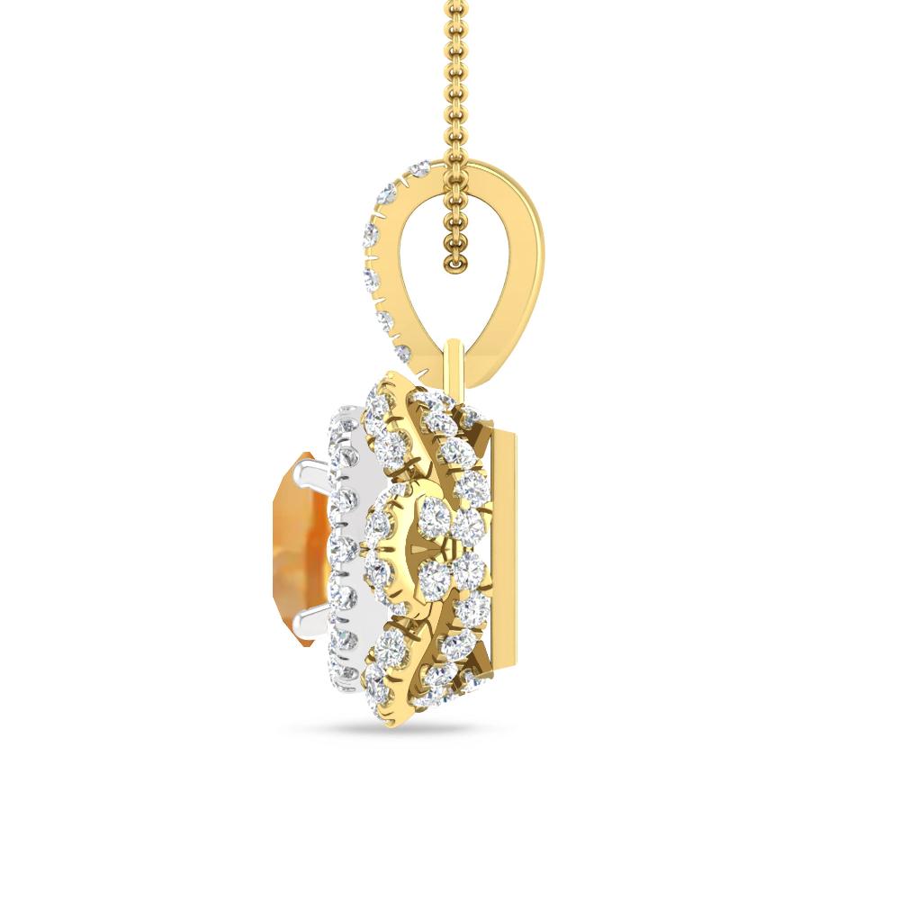 Yellow Gold/White Gold - Citrine