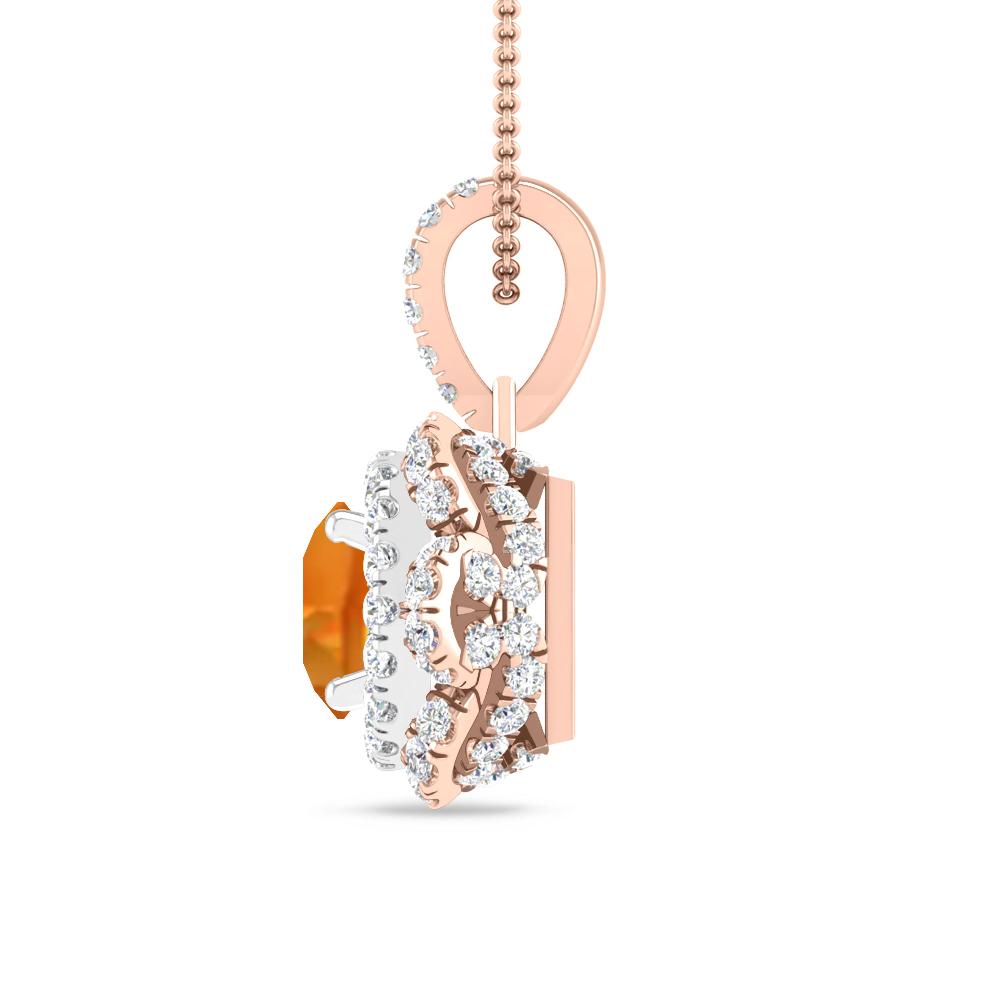 Rose Gold/White Gold - Citrine