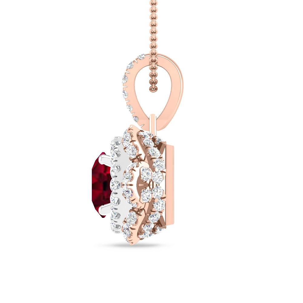 Rose Gold/White Gold - Garnet