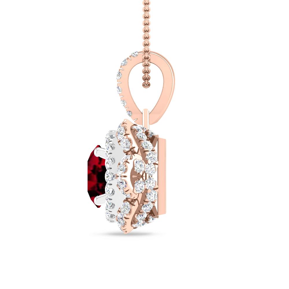 Rose Gold/White Gold - Garnet