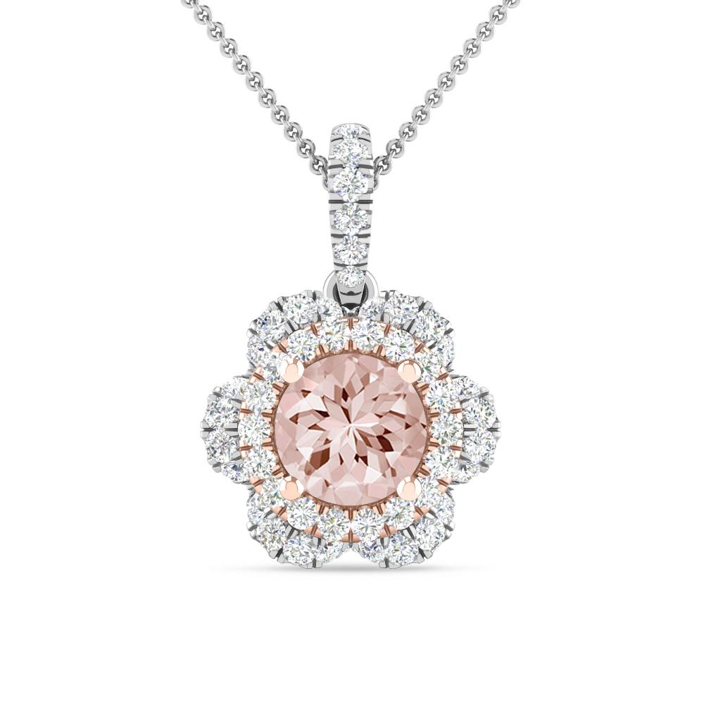 White Gold/Rose Gold - Morganite