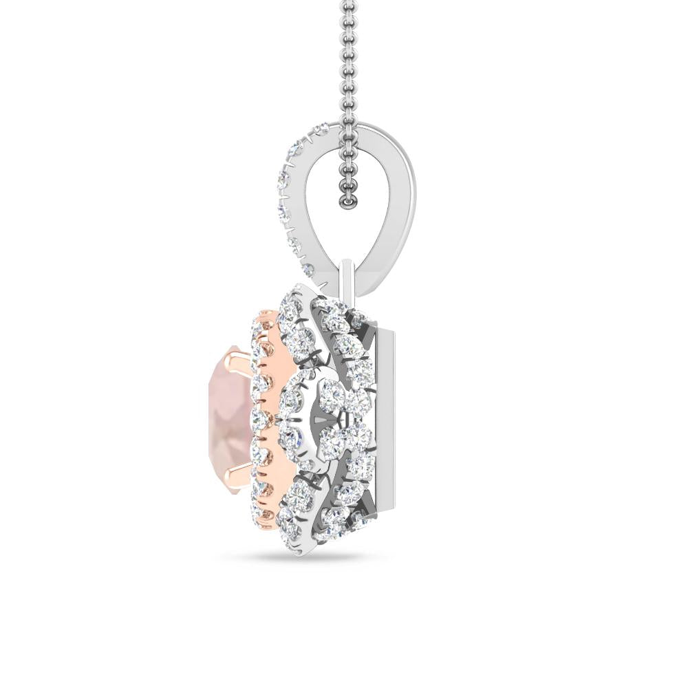 White Gold/Rose Gold - Morganite