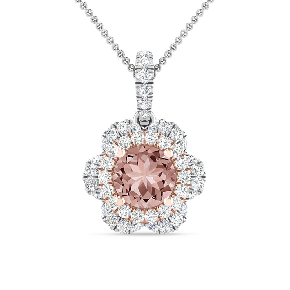 White Gold/Rose Gold - Morganite