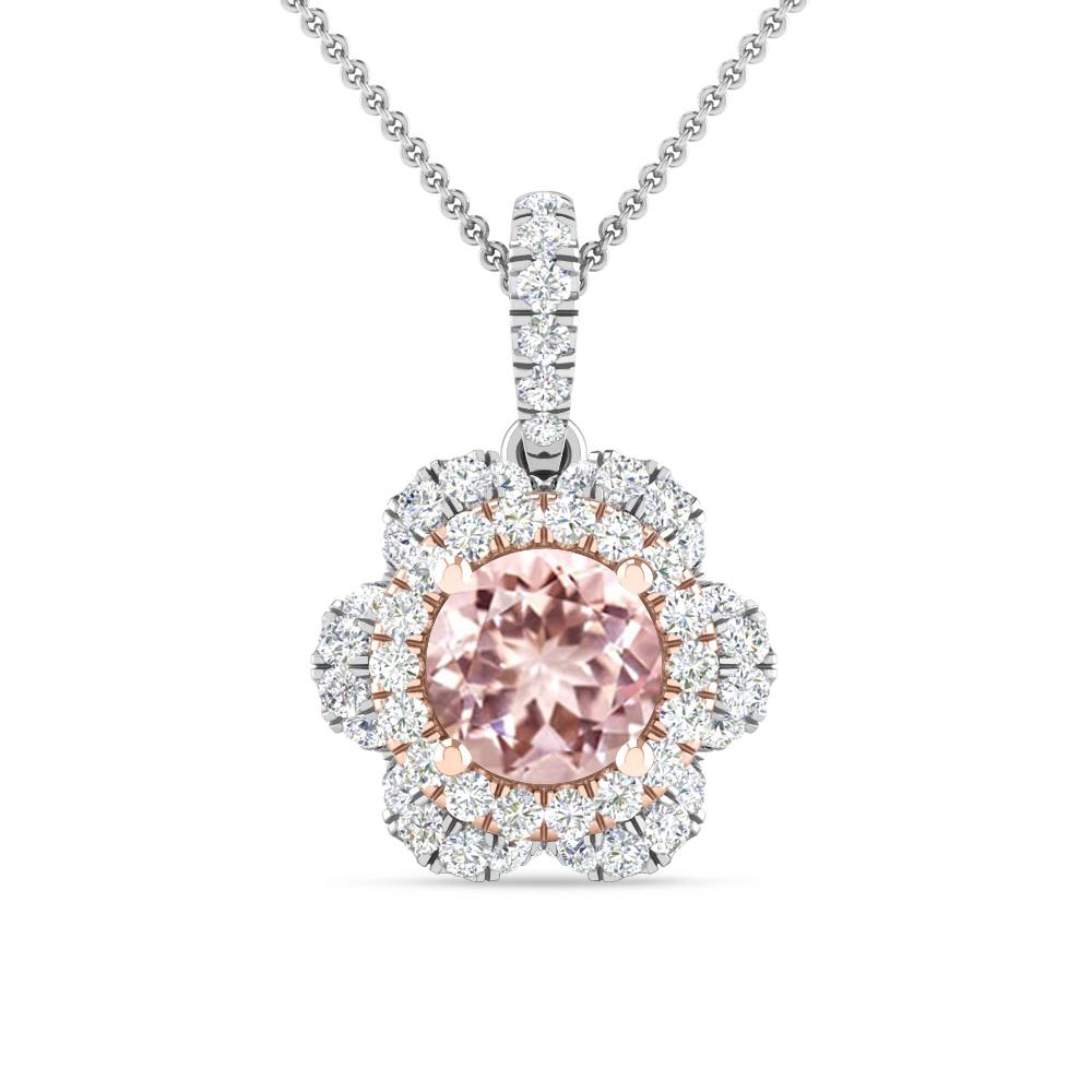 White Gold/Rose Gold - Morganite