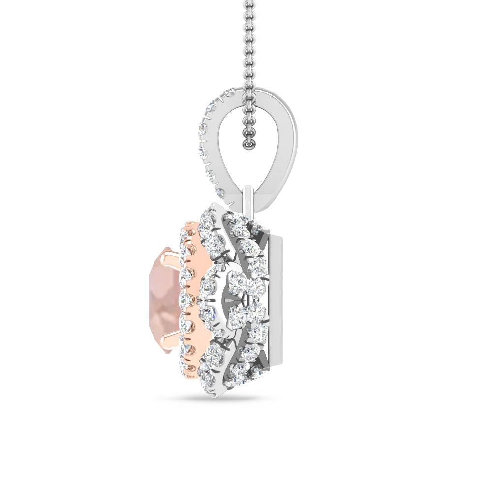 White Gold/Rose Gold - Morganite