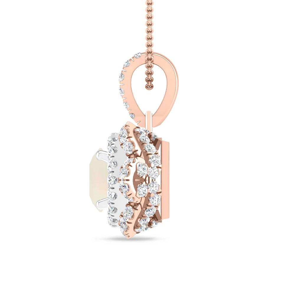 Rose Gold/White Gold - Opal