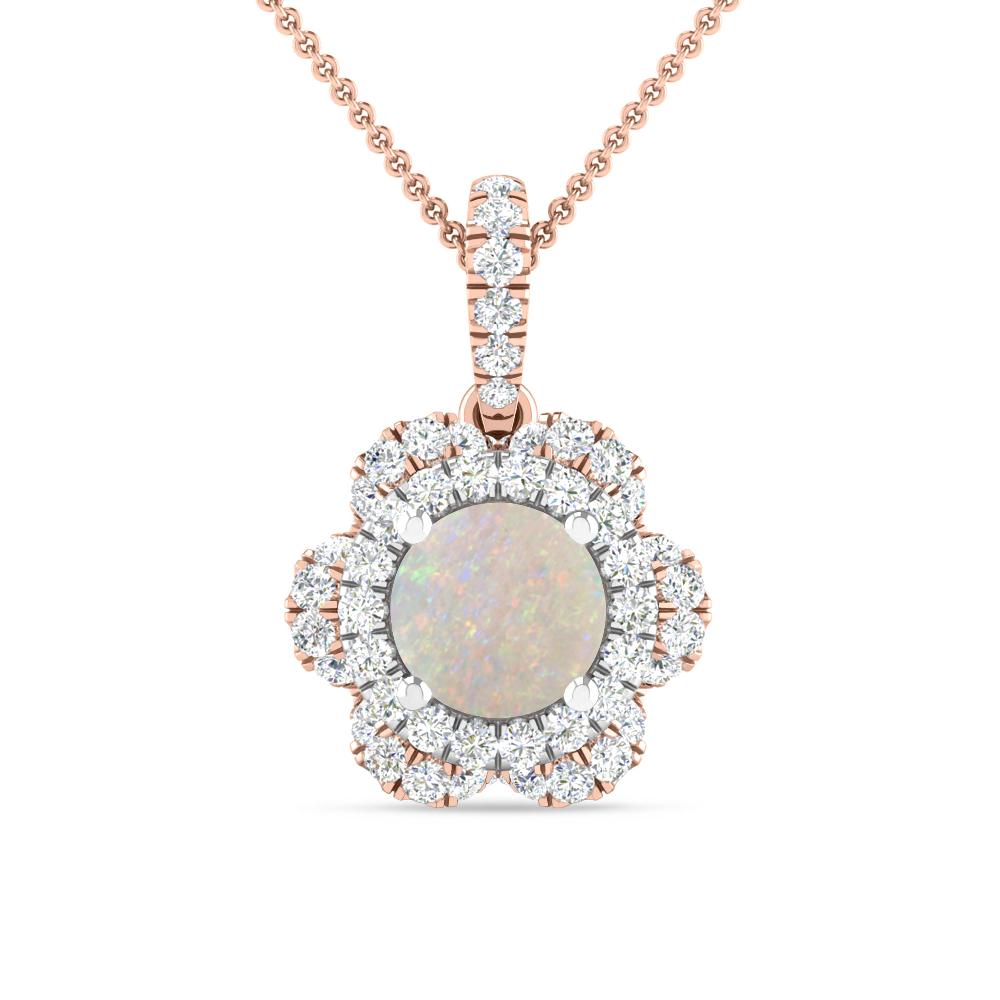 Rose Gold/White Gold - Opal