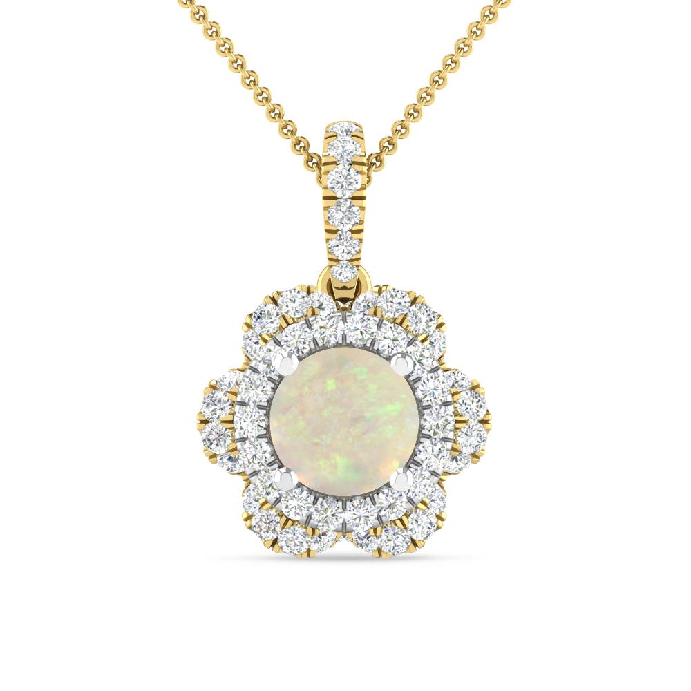 Yellow Gold/White Gold - Opal