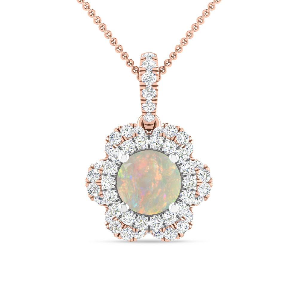 Rose Gold/White Gold - Opal