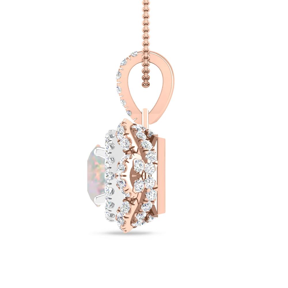 Rose Gold/White Gold - Opal