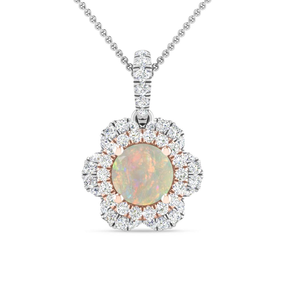 White Gold/Rose Gold - Opal