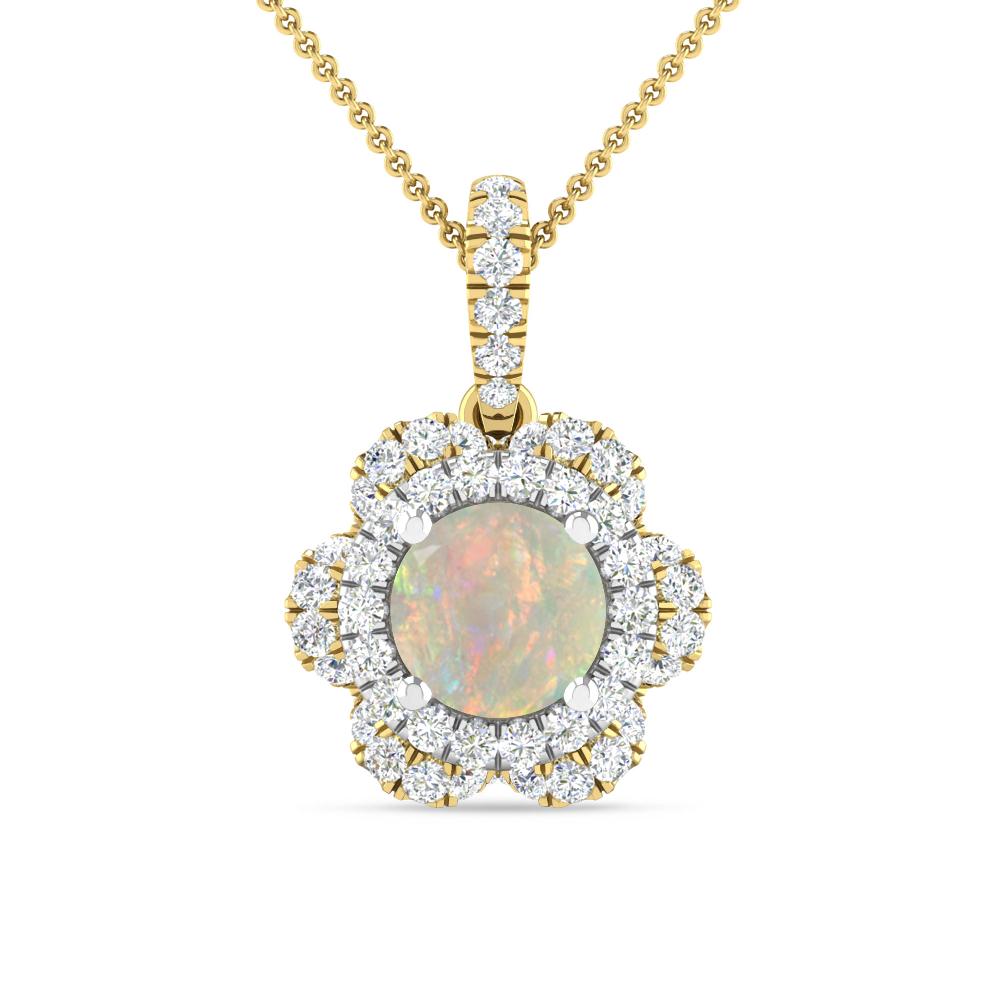 Yellow Gold/White Gold - Opal