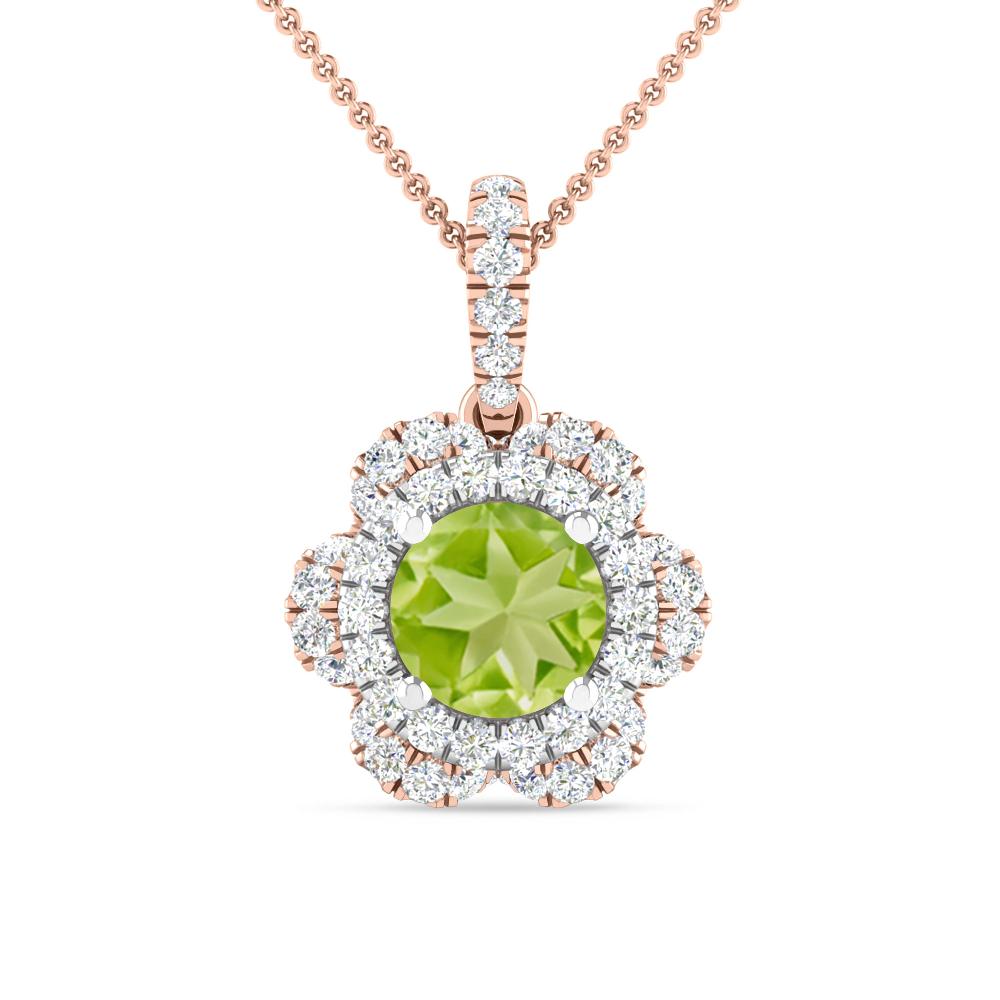 Rose Gold/White Gold - Peridot