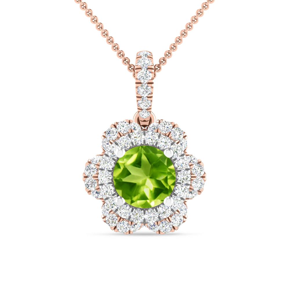 Rose Gold/White Gold - Peridot