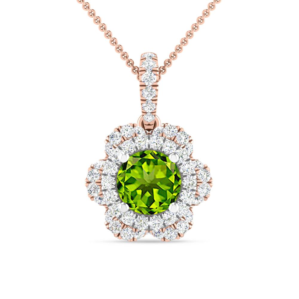 Rose Gold/White Gold - Peridot