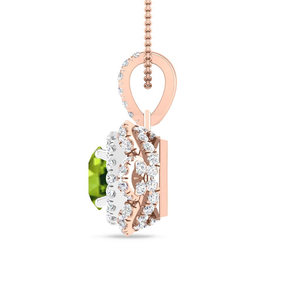 Rose Gold/White Gold - Peridot