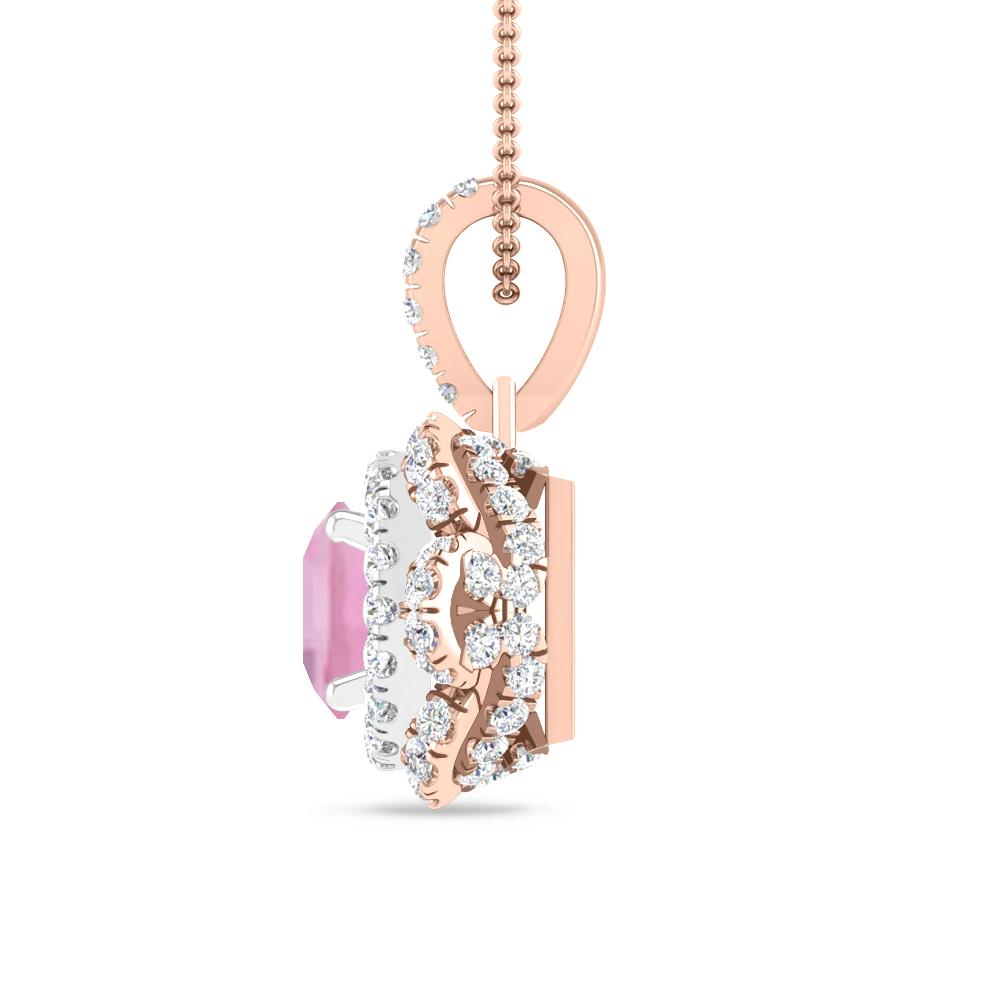 Rose Gold/White Gold - Pink Tourmaline