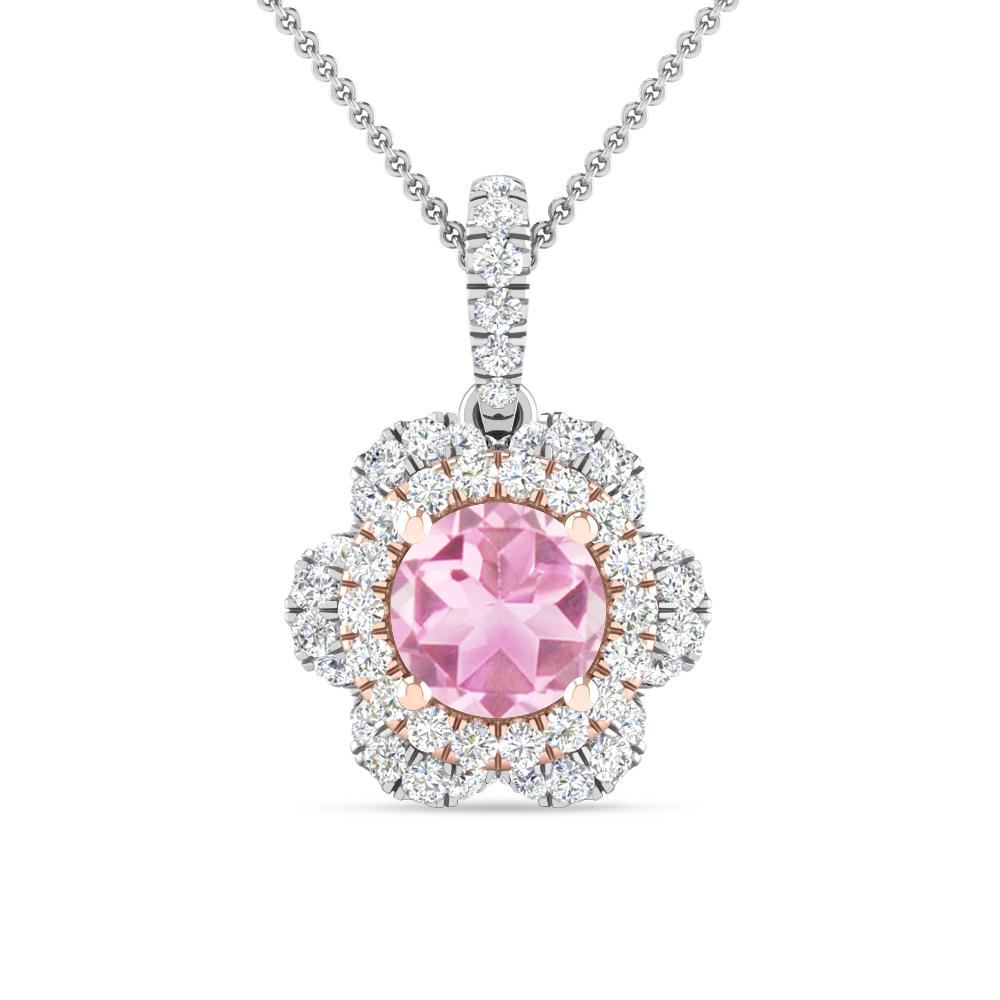 White Gold/Rose Gold - Pink Tourmaline