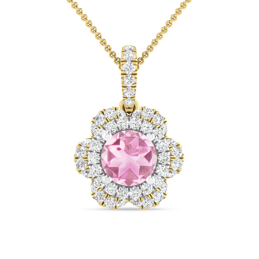 Yellow Gold/White Gold - Pink Tourmaline