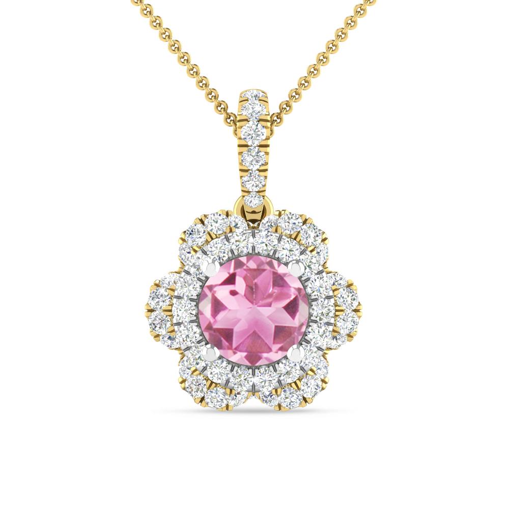 Yellow Gold/White Gold - Pink Tourmaline